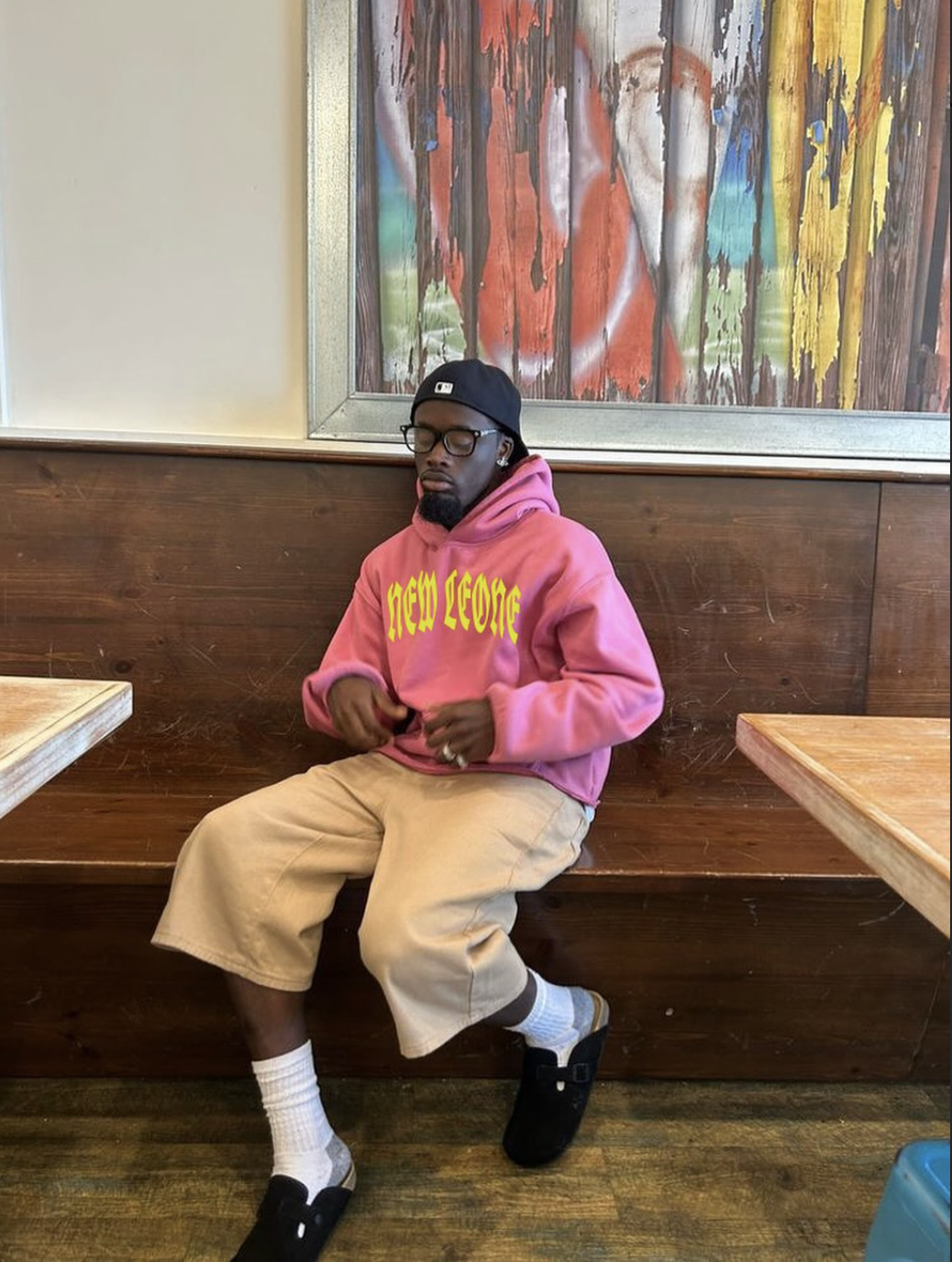 Pink hoodie in the wild