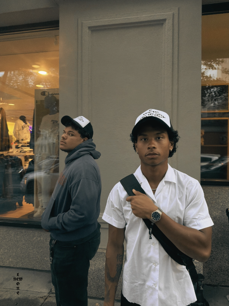 Outside the storefront